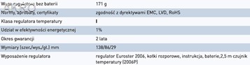 EUROSTER 2006 regulator biały przewodowy tygod.